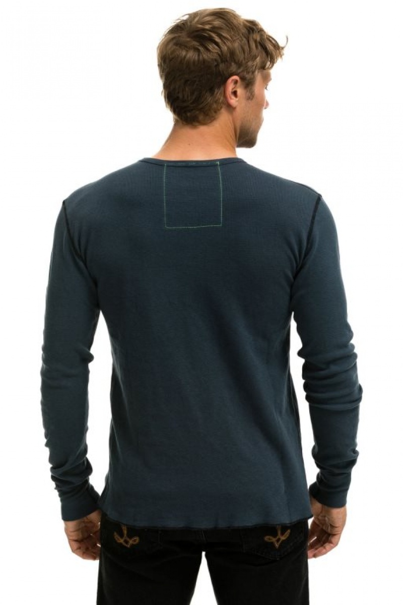 Manga Larga Aviator Nation Vail Thermal Hombre Grey | 71VHZOQAK
