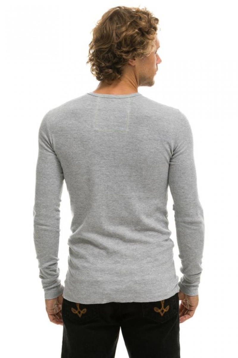 Manga Larga Aviator Nation Venice Thermal Mujer Grey | 27UAVBSPL
