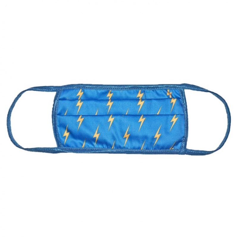 Mascarilla Aviator Nation Bolt Hombre Blue / Gold | 84TGBRSXH