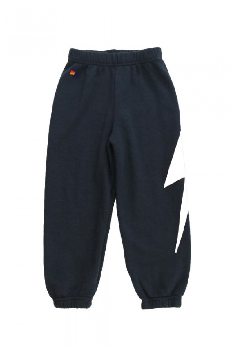 Pantalones Deportivos Aviator Nation Bolt Print Niños Grey / White | 94FLWTRQA