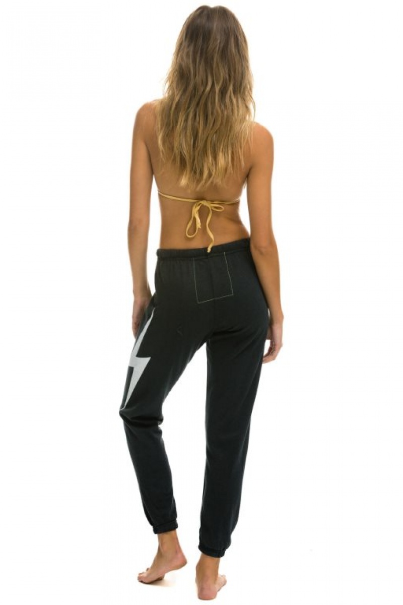 Pantalones Deportivos Aviator Nation Bolt Mujer Grey | 34RBSAUFY