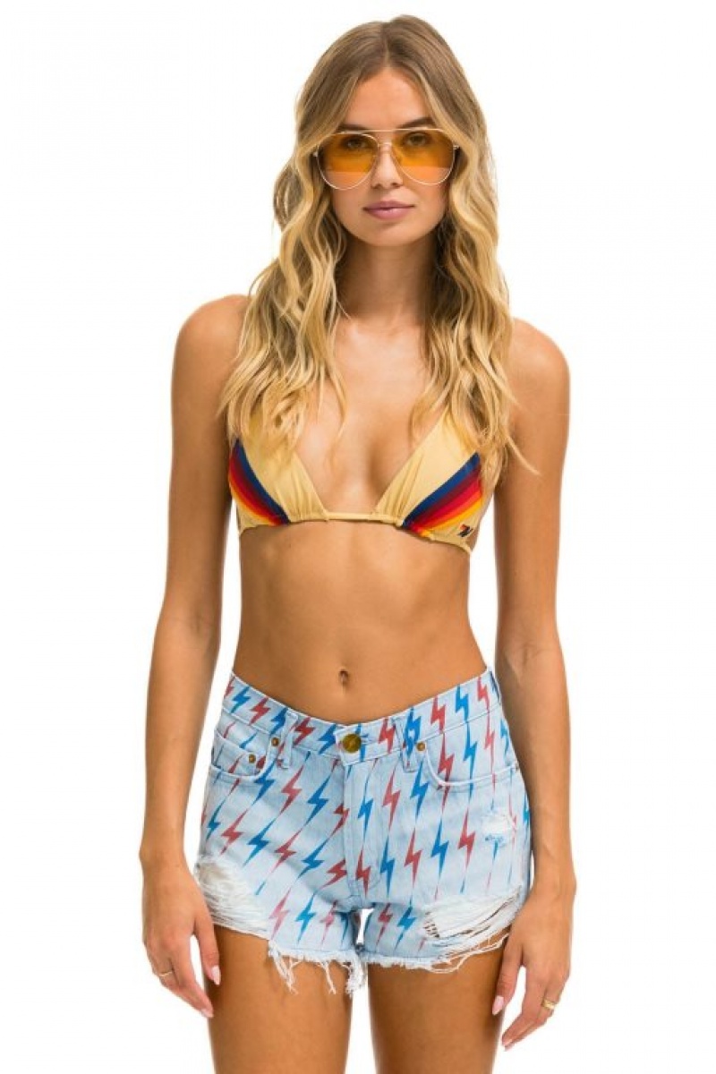 Short Aviator Nation Bolt Boyfriend Cutoff Jean Mujer Super Light | 47EKORMNC