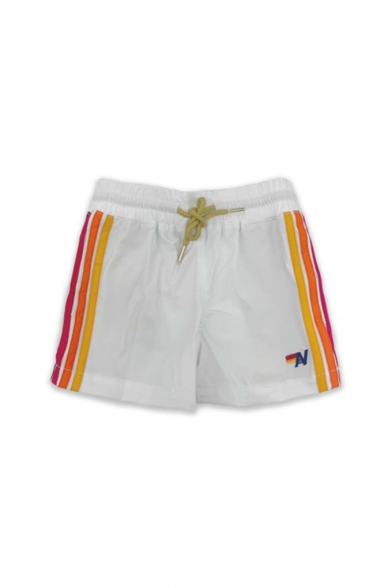 Short Aviator Nation Flex Board Niños White | 96BXGKOHZ
