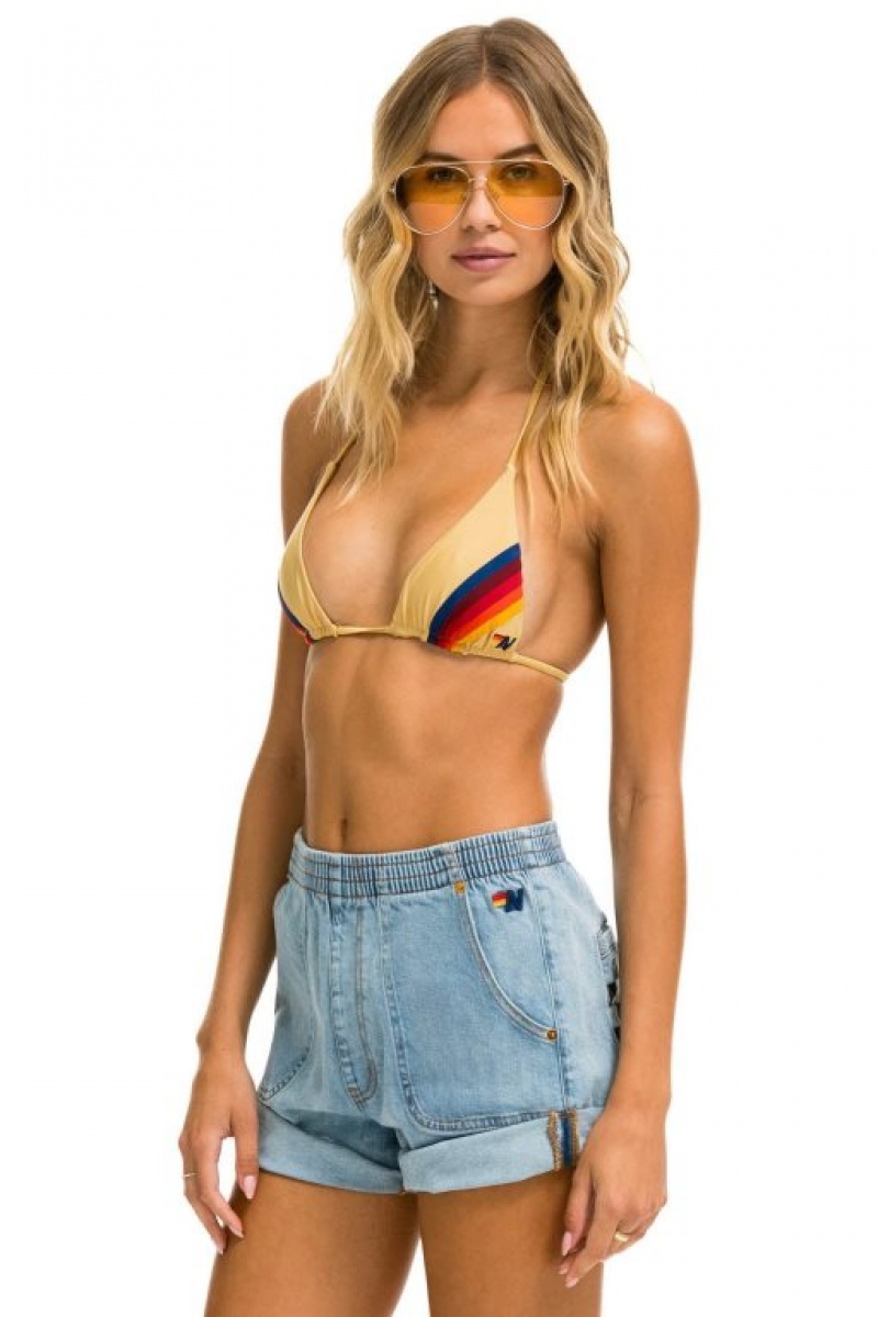 Short Aviator Nation Hi Rise Safari Jean Mujer Super Light | 45QSFDJTN