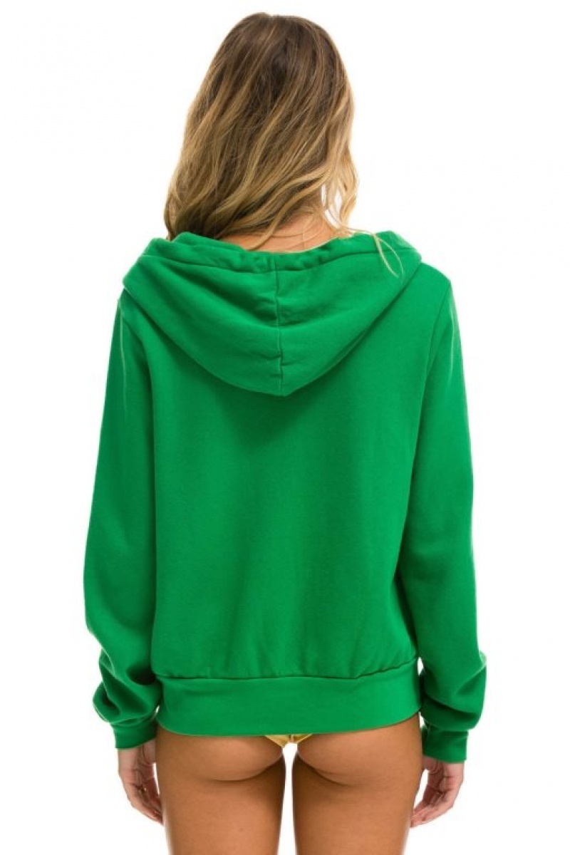 Sudadera con Capucha Aviator Nation 5 Stripe Mujer Green / Pink / Yellow | 04MULSBND