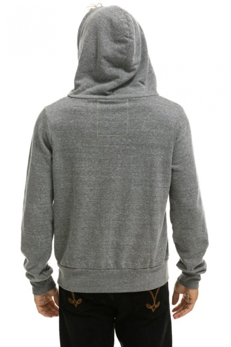 Sudadera con Capucha Aviator Nation 5 Stripe Hombre Grey | 59JWCFBKX