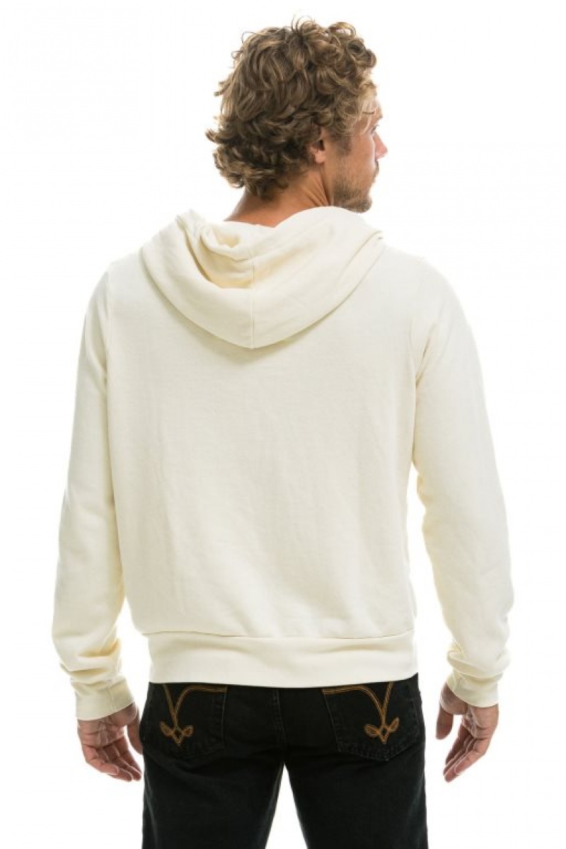 Sudadera con Capucha Aviator Nation 5 Stripe Hombre White / Blue | 62IXJWBZM