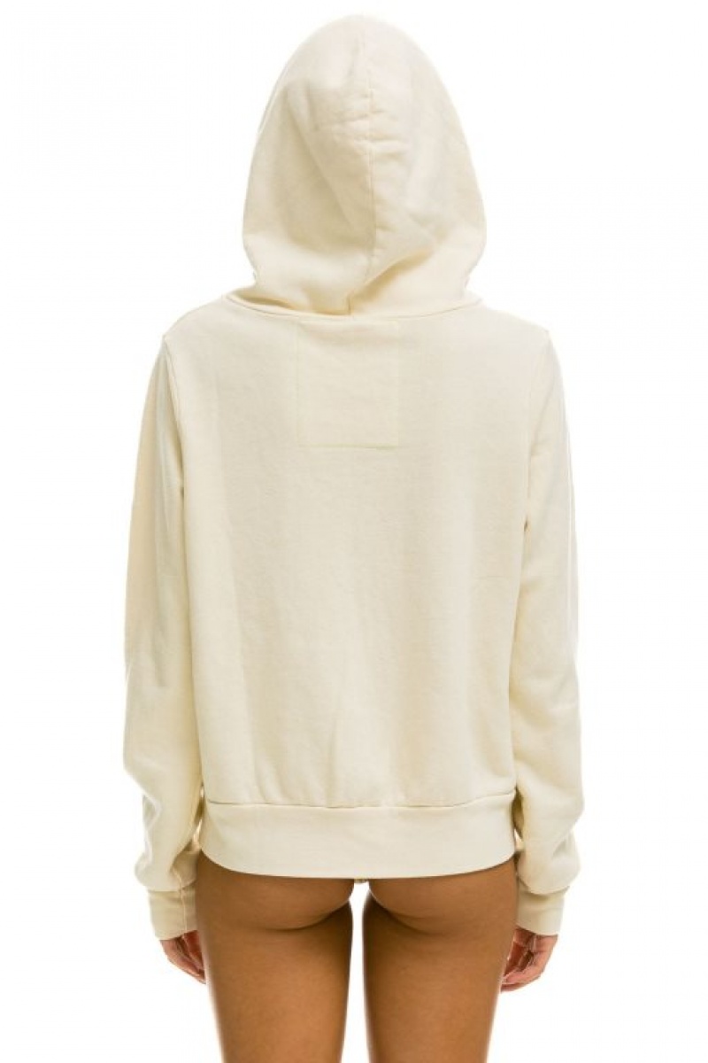 Sudadera con Capucha Aviator Nation 5 Stripe Hombre White | 62JGPWRHT