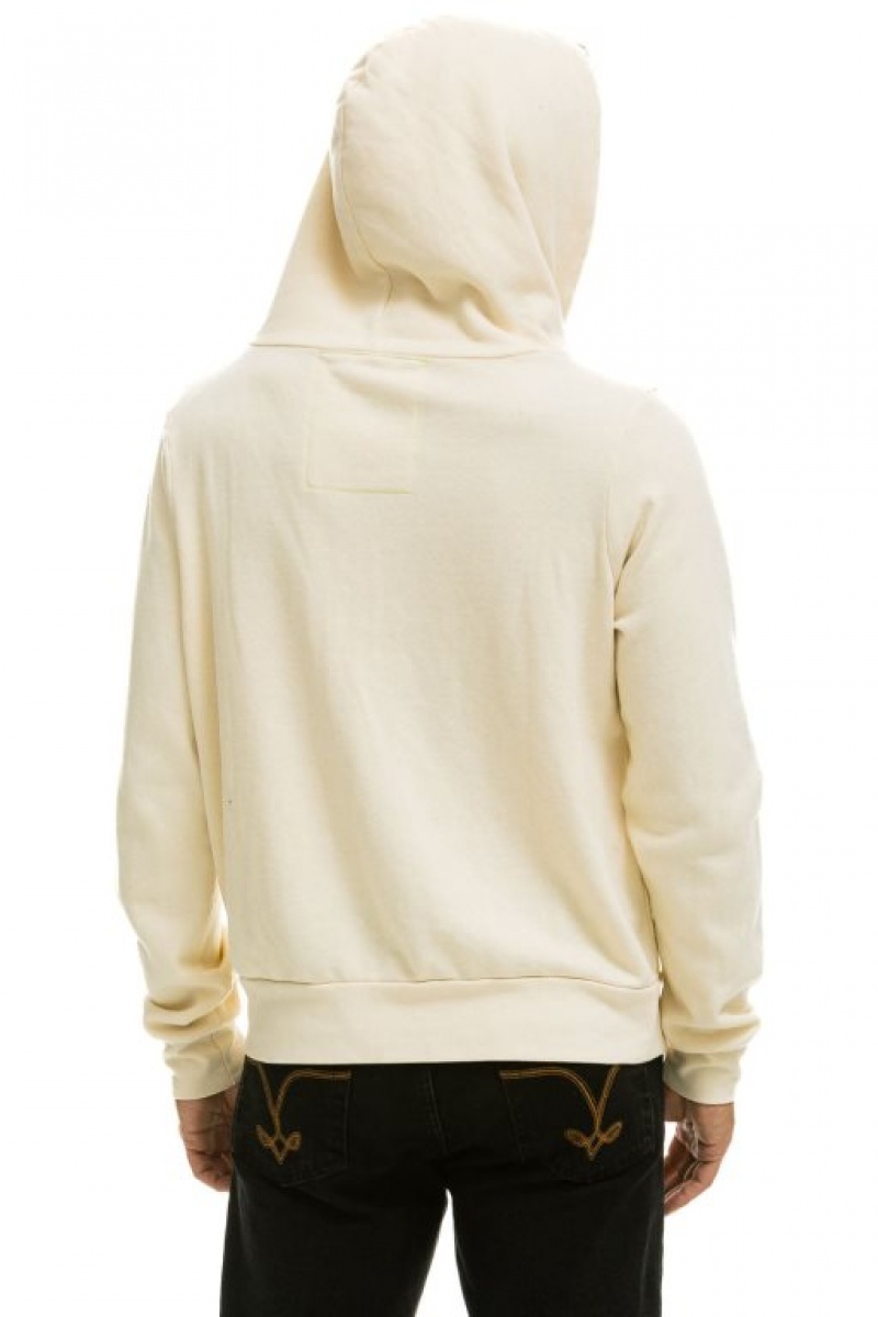 Sudadera con Capucha Aviator Nation 5 Stripe Hombre White | 62JGPWRHT