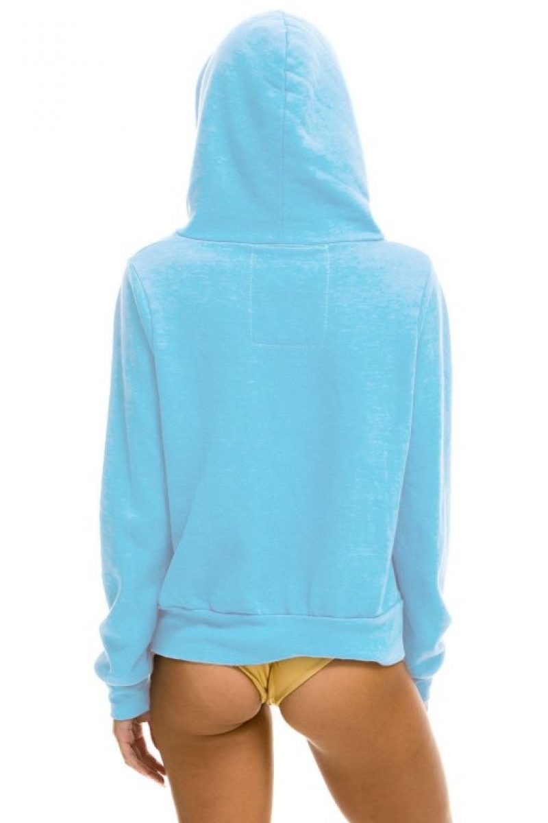 Sudadera con Capucha Aviator Nation 5 Stripe Hombre Blue / Yellow / Purple | 62JUGOXWB