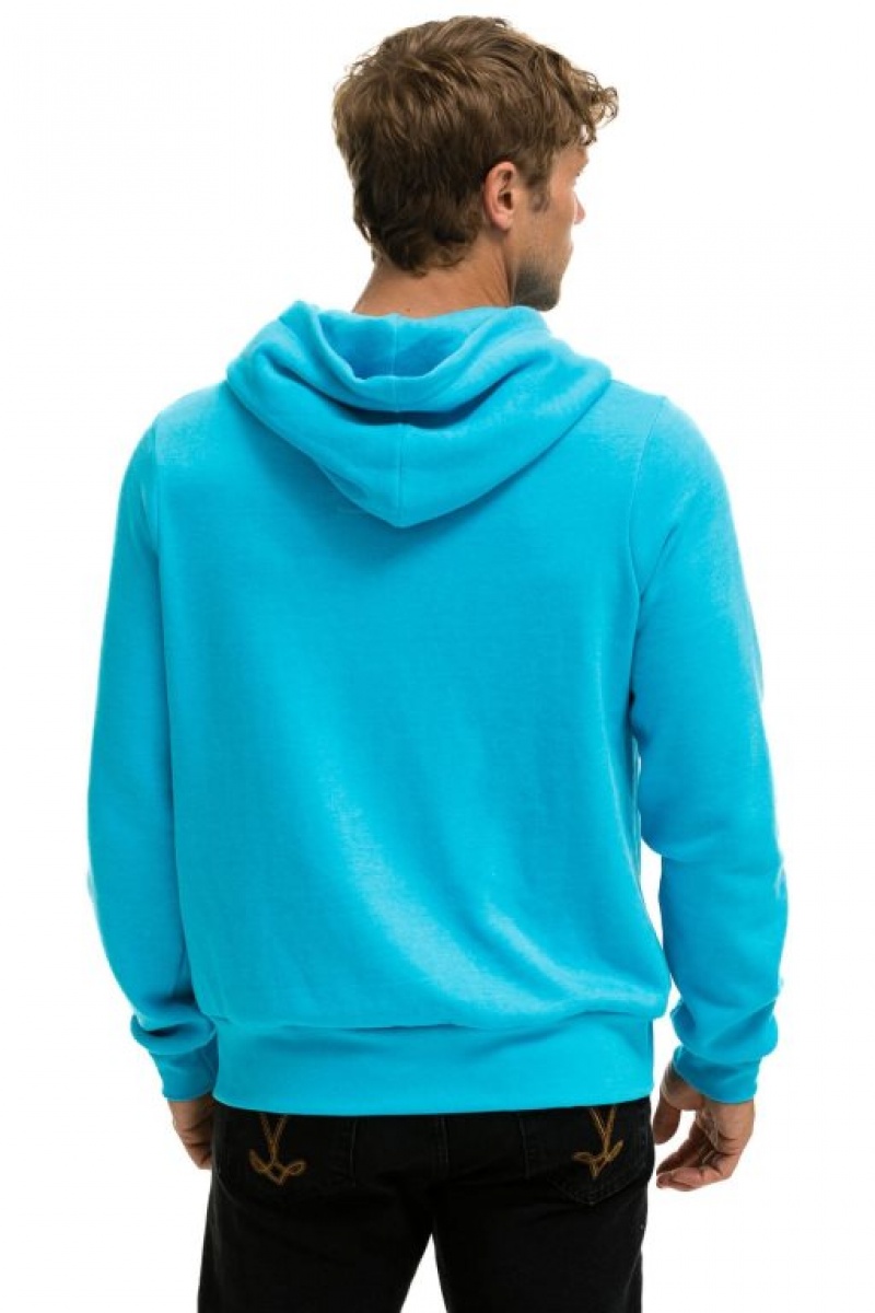 Sudadera con Capucha Aviator Nation 5 Stripe Hombre Blue / Multicolor | 62PHJIANF
