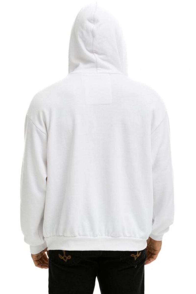 Sudadera con Capucha Aviator Nation 5 Stripe Mujer White / Multicolor | 01RNEKXAQ
