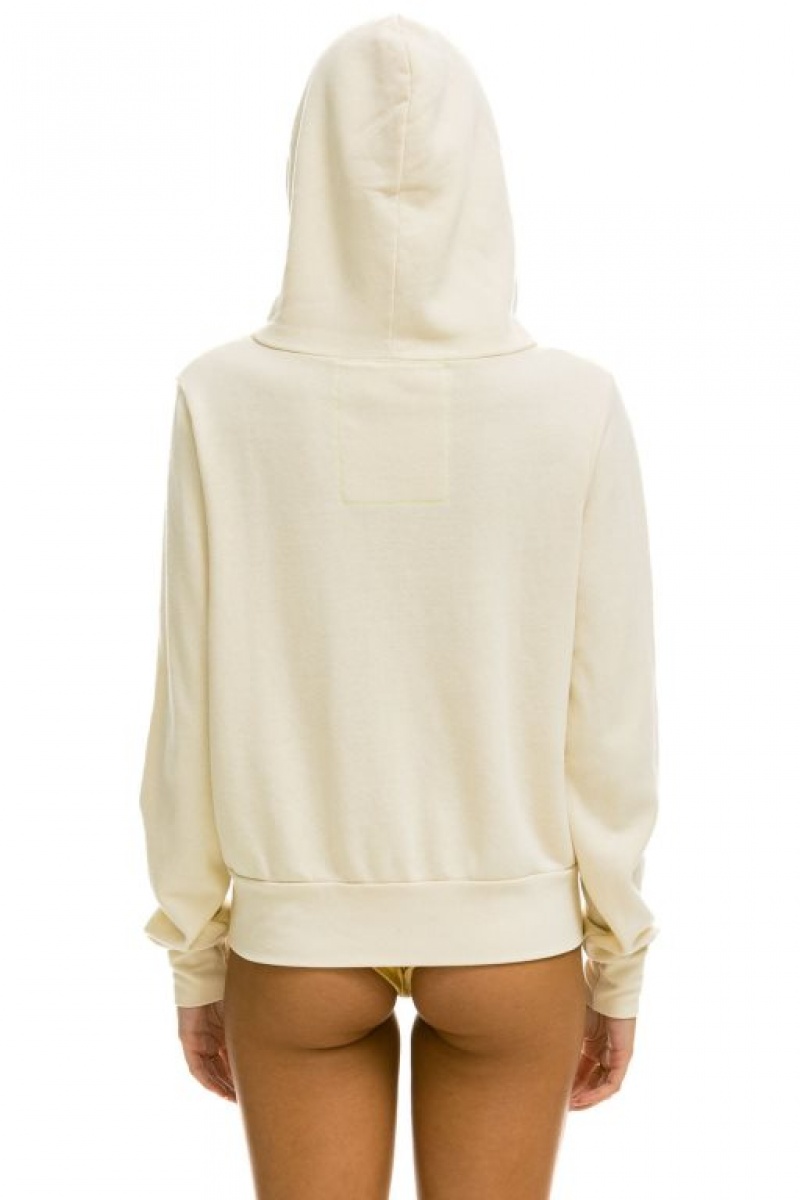 Sudadera con Capucha Aviator Nation 5 Stripe Mujer White / Blue | 03VJWDSRI