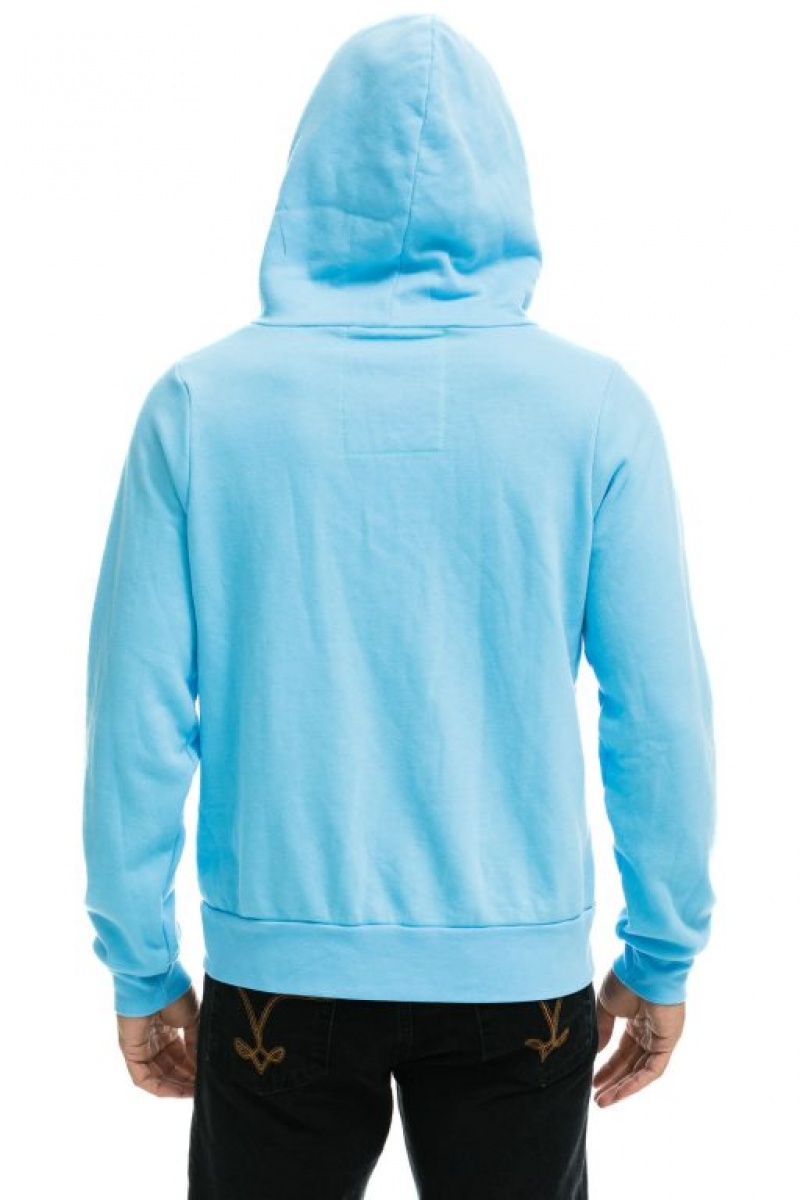 Sudadera con Capucha Aviator Nation 5 Stripe Mujer Blue / Pink Purple | 04BEDXAYF
