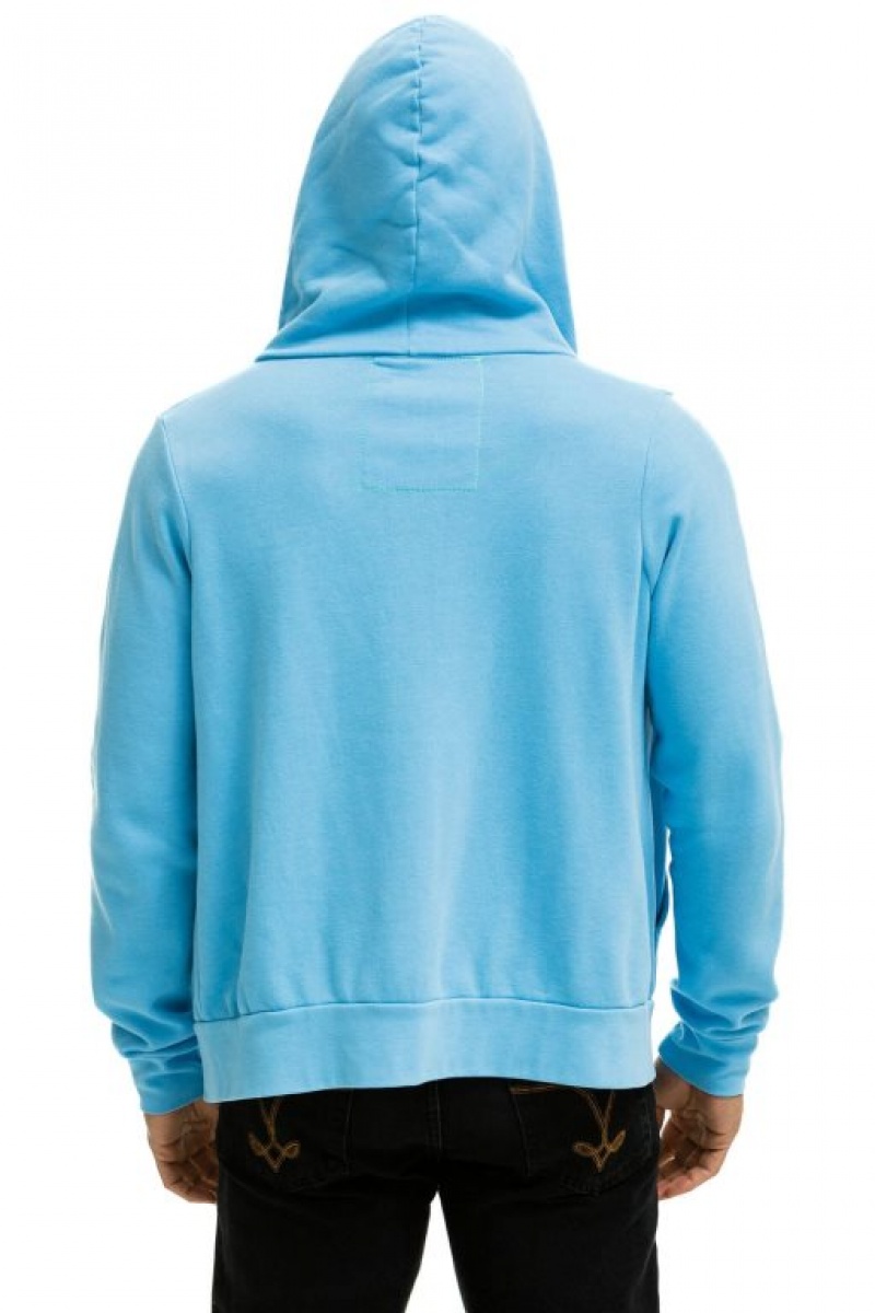 Sudadera con Capucha Aviator Nation 5 Stripe Mujer Blue | 04CWNTDPF