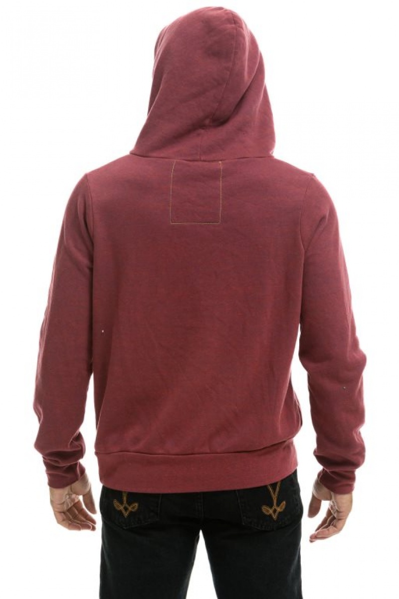 Sudadera con Capucha Aviator Nation 5 Stripe Mujer Purple | 04DKUFIPR