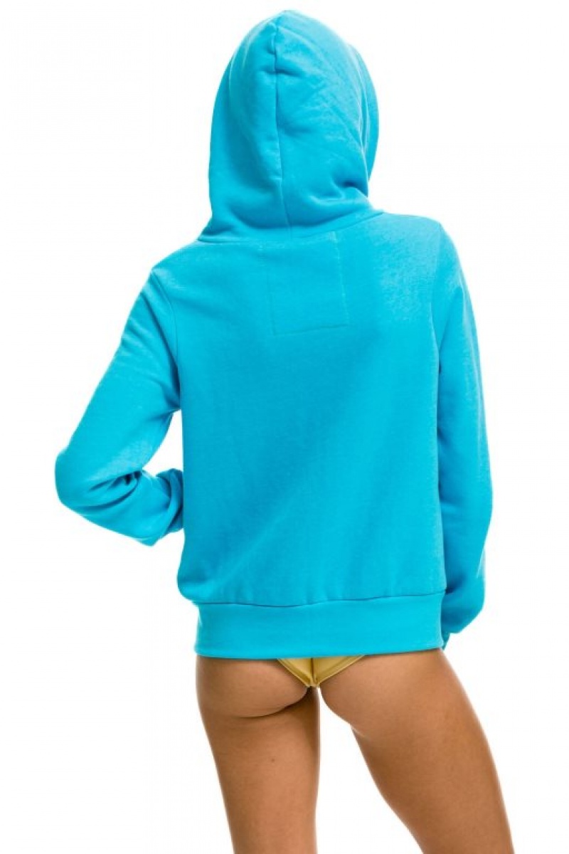 Sudadera con Capucha Aviator Nation 5 Stripe Mujer Blue / Multicolor | 04KHQCWDV