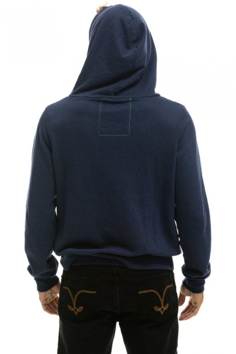 Sudadera con Capucha Aviator Nation 5 Stripe Mujer Navy | 04LYRCPBE
