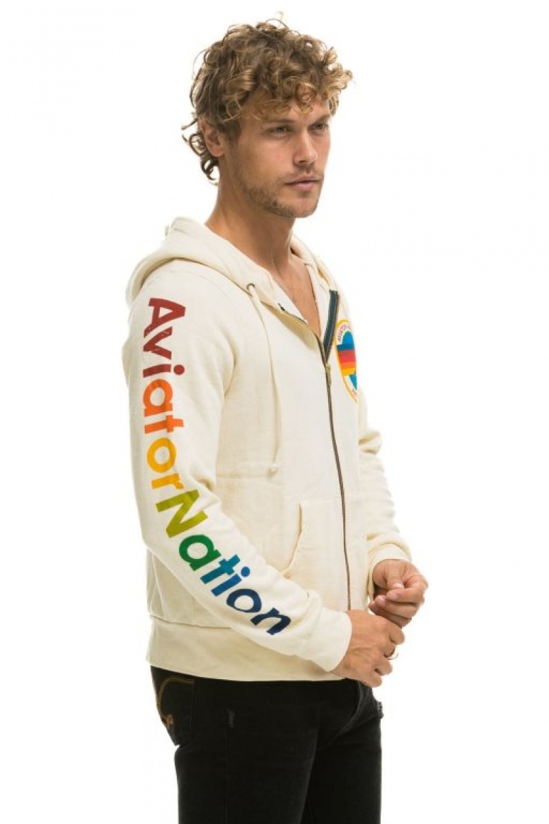 Sudadera con Capucha Aviator Nation Aspen Hombre White | 61WROLBGY