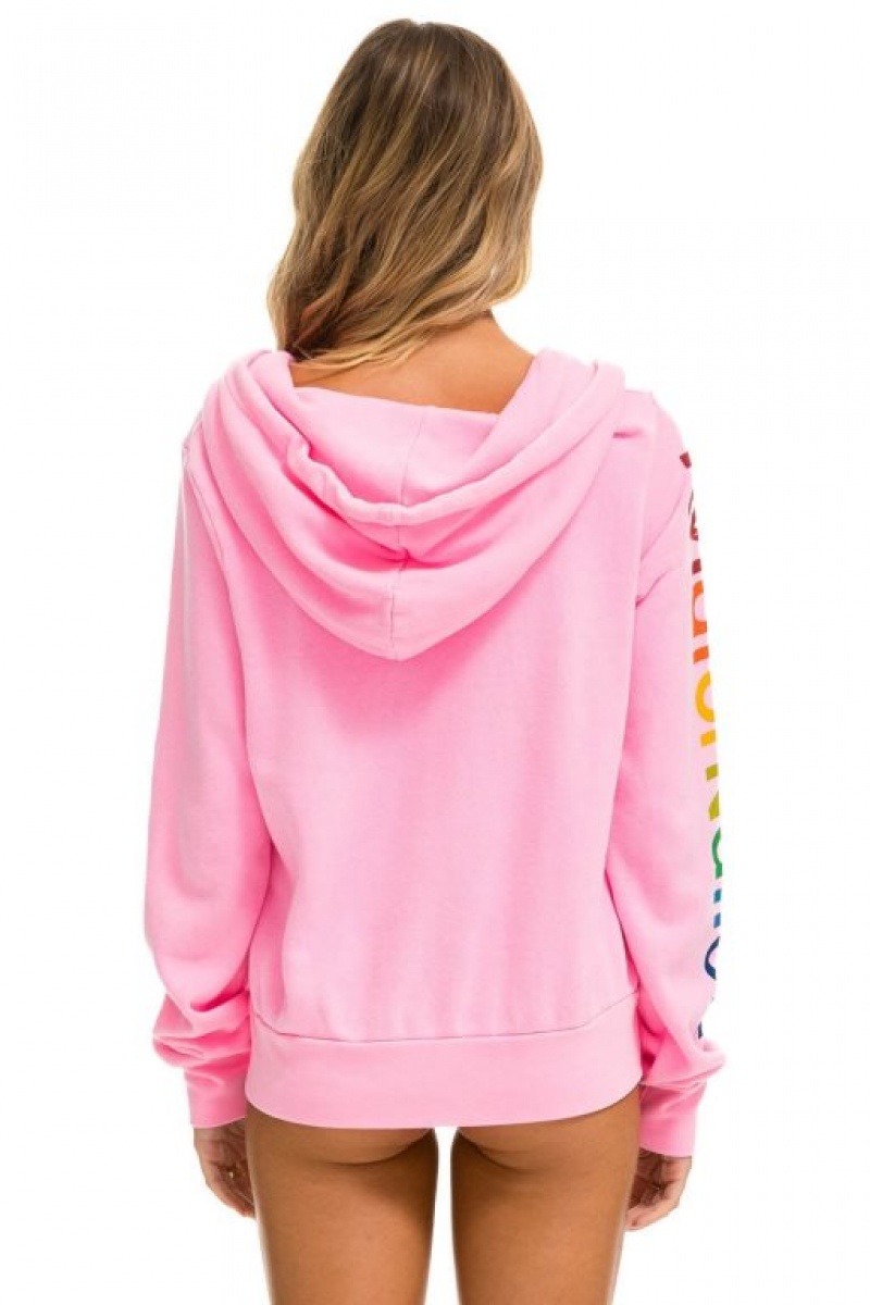 Sudadera con Capucha Aviator Nation Aspen Hombre Pink | 62ACXPUFQ