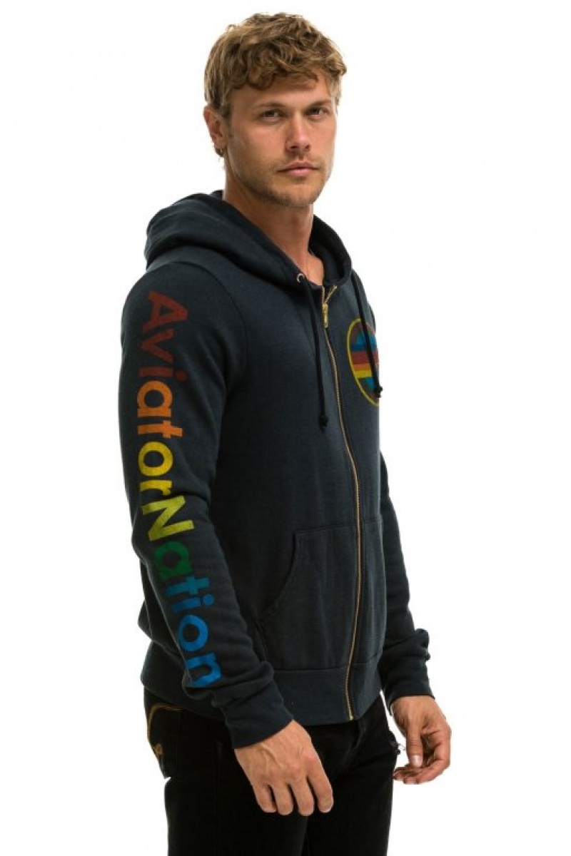 Sudadera con Capucha Aviator Nation Aspen Hombre Grey | 62BUHSEVR