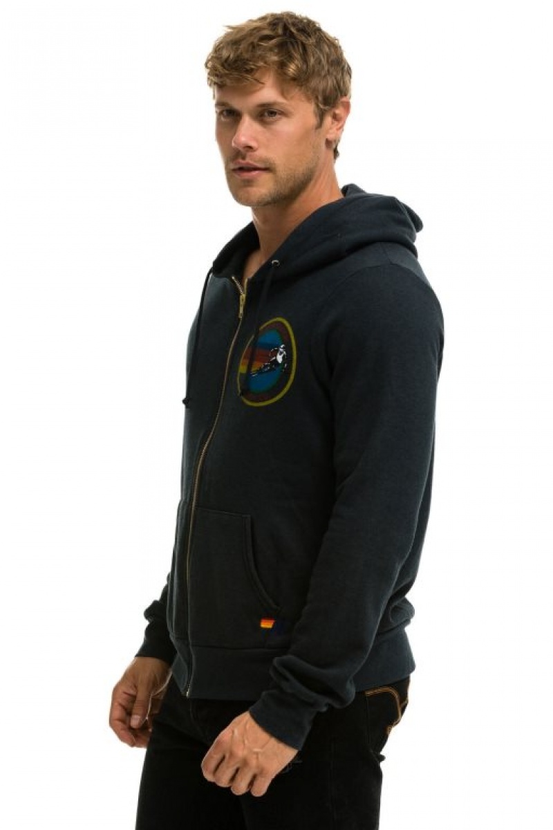 Sudadera con Capucha Aviator Nation Aspen Hombre Grey | 62BUHSEVR