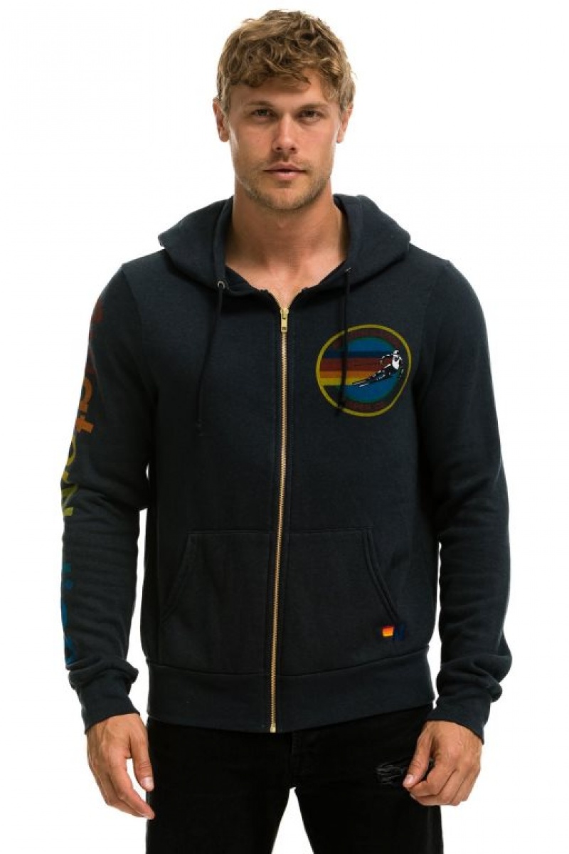 Sudadera con Capucha Aviator Nation Aspen Hombre Grey | 62BUHSEVR