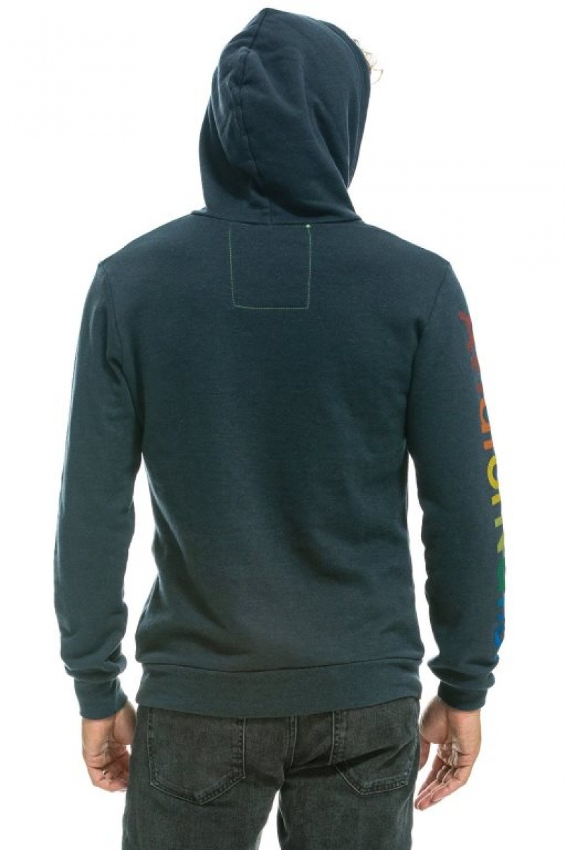 Sudadera con Capucha Aviator Nation Aspen Pullover Hombre Grey | 64OZJFPIX