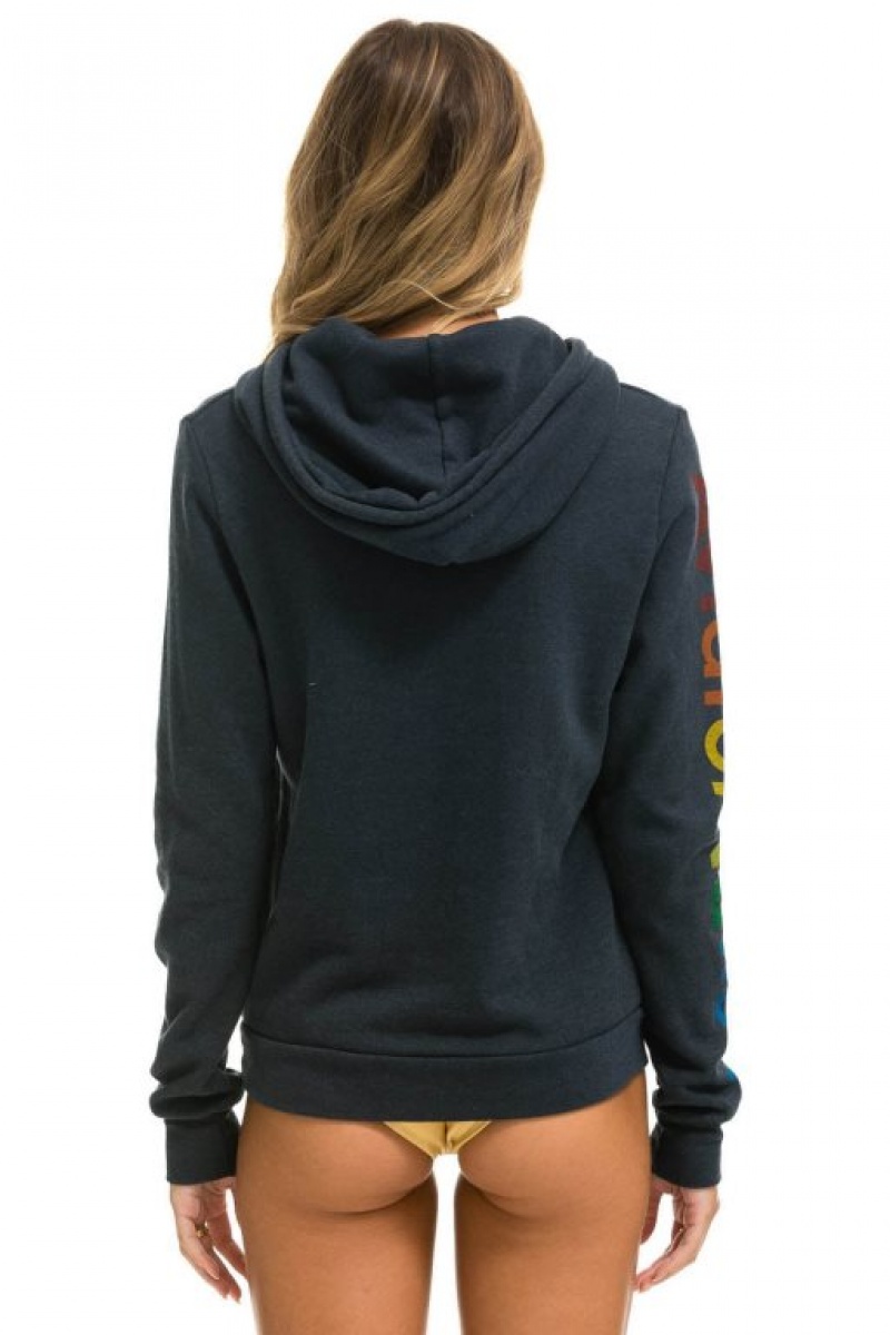 Sudadera con Capucha Aviator Nation Aspen Pullover Hombre Grey | 64OZJFPIX