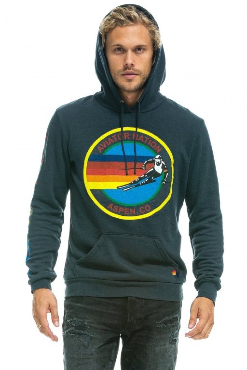 Sudadera con Capucha Aviator Nation Aspen Pullover Mujer Grey | 08IMDQUKL