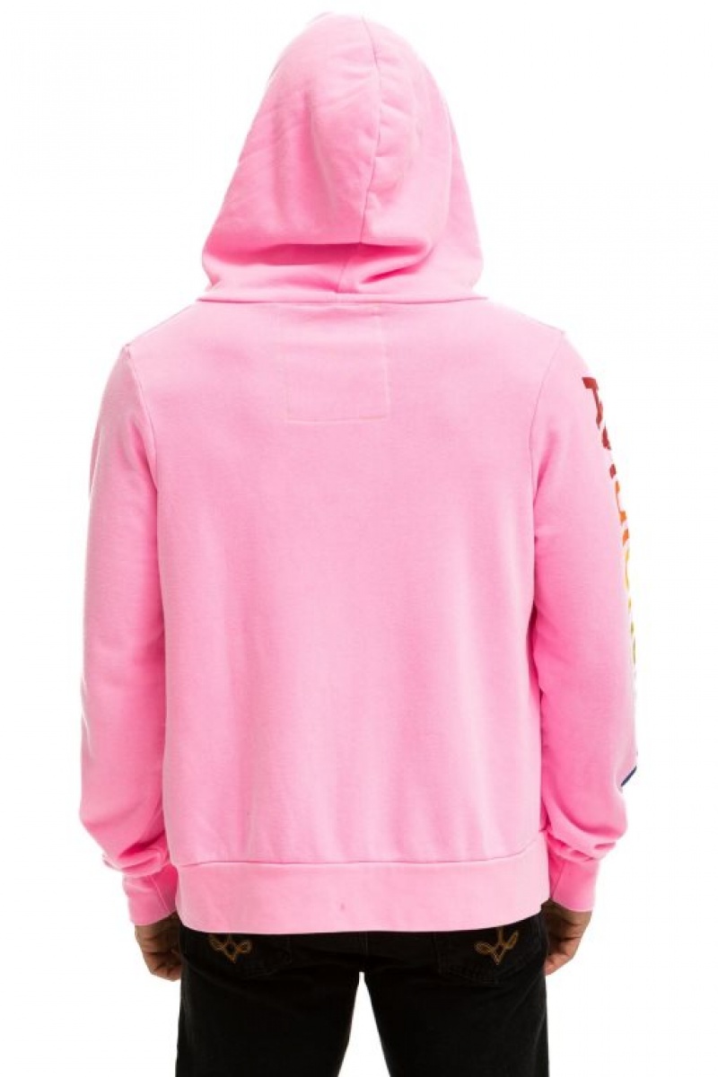 Sudadera con Capucha Aviator Nation Aspen Mujer Pink | 03NYCRHFZ