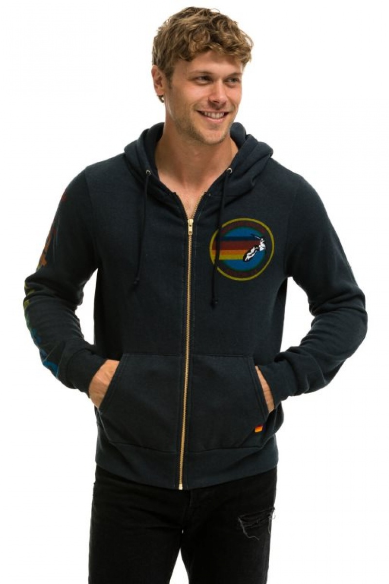 Sudadera con Capucha Aviator Nation Austin Hombre Grey | 61VTNFAMK