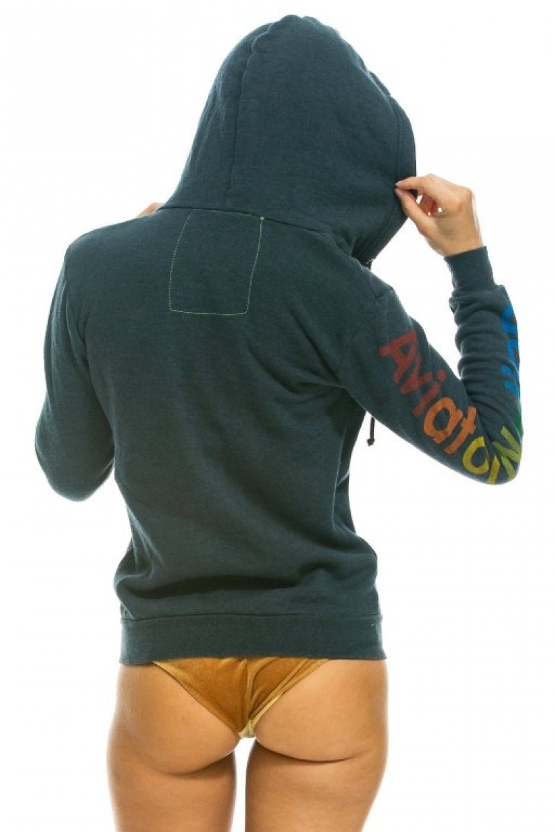 Sudadera con Capucha Aviator Nation Austin Hombre Grey | 61VTNFAMK