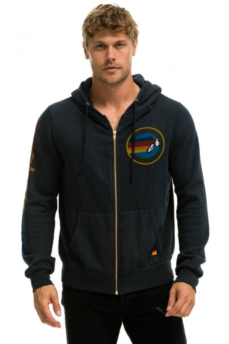 Sudadera con Capucha Aviator Nation Austin Hombre Grey | 61VTNFAMK