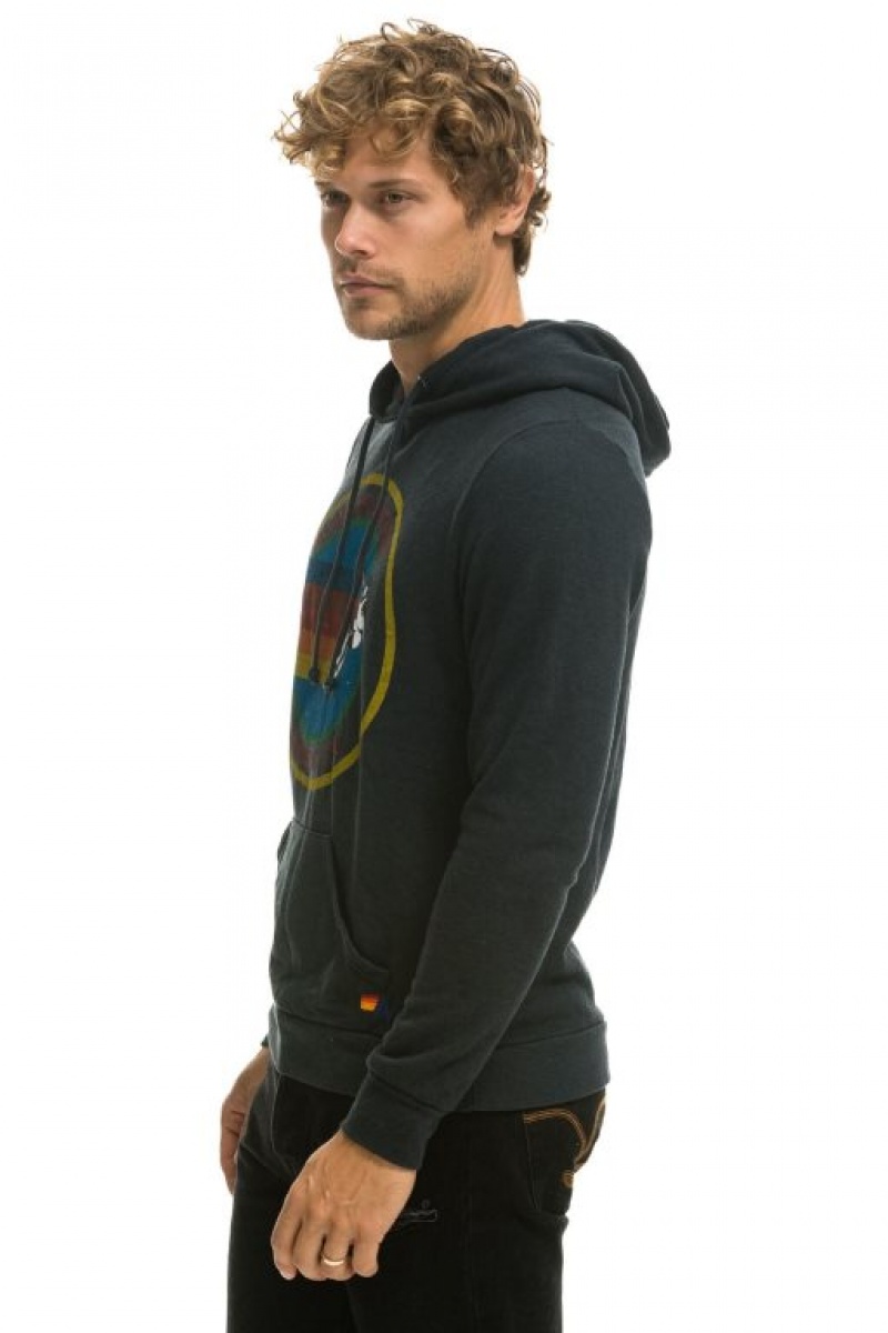 Sudadera con Capucha Aviator Nation Austin Pullover Hombre Grey | 64OXYJIRL
