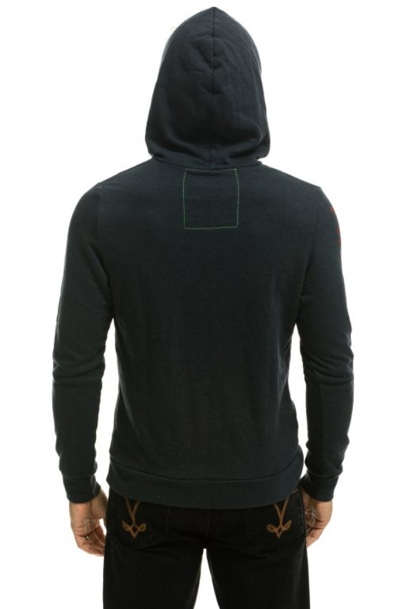 Sudadera con Capucha Aviator Nation Austin Pullover Hombre Grey | 64OXYJIRL