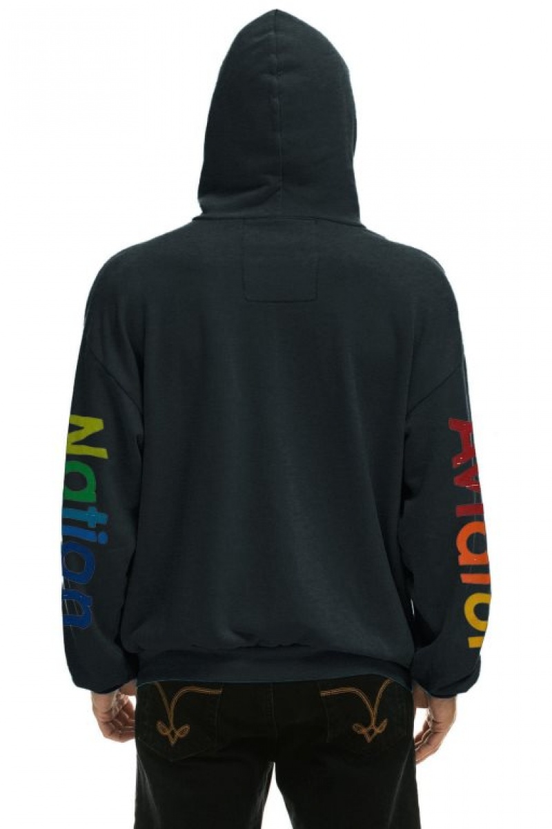 Sudadera con Capucha Aviator Nation Austin Relaxed Pullover Mujer Grey | 08FUWRLPK