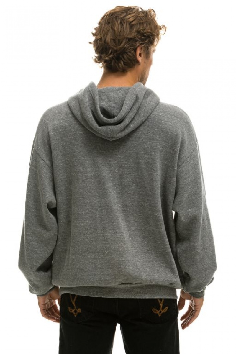 Sudadera con Capucha Aviator Nation Bolt Stitch Relaxed Pullover W Pocket Zippers Mujer Black | 06JFPOHAI