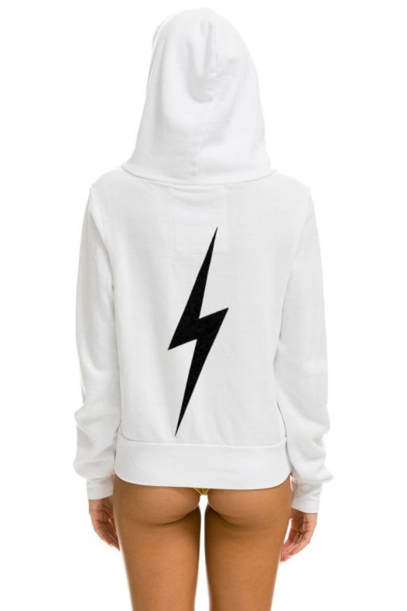 Sudadera con Capucha Aviator Nation Bolt Hombre White | 60ECJQVWA