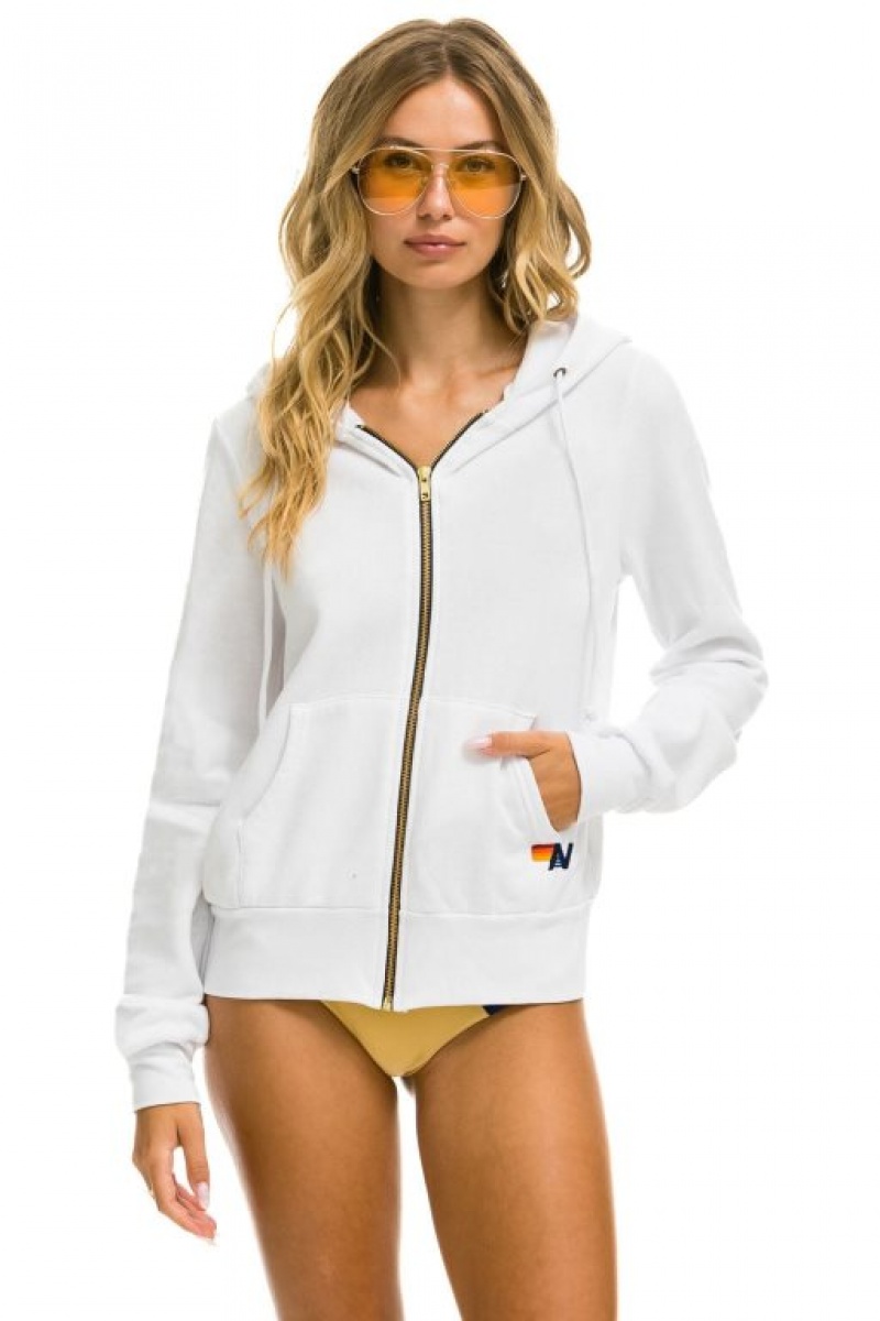 Sudadera con Capucha Aviator Nation Bolt Hombre White | 60ECJQVWA