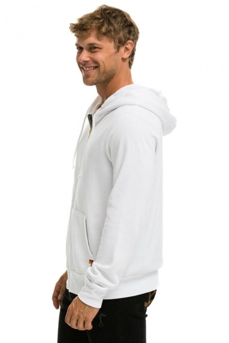 Sudadera con Capucha Aviator Nation Bolt Hombre White | 60ECJQVWA