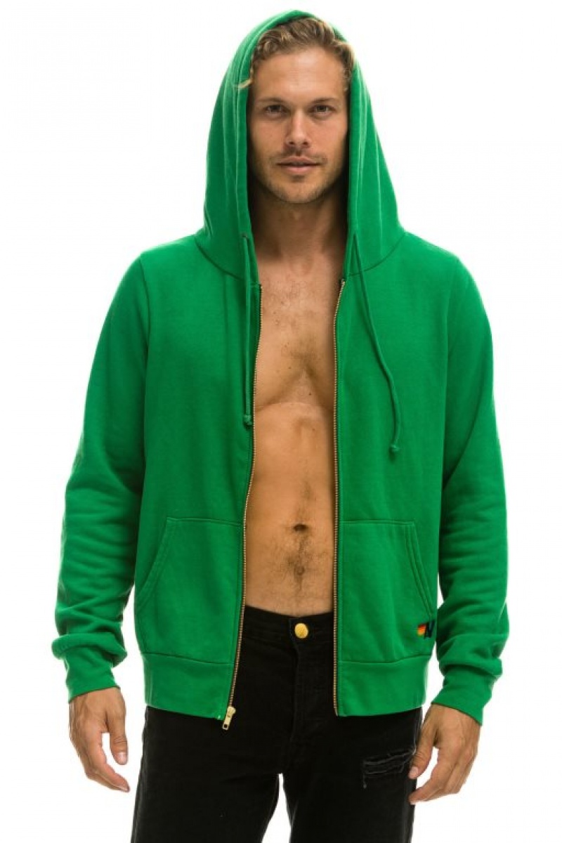 Sudadera con Capucha Aviator Nation Bolt Hombre Green | 60MAXGNEY
