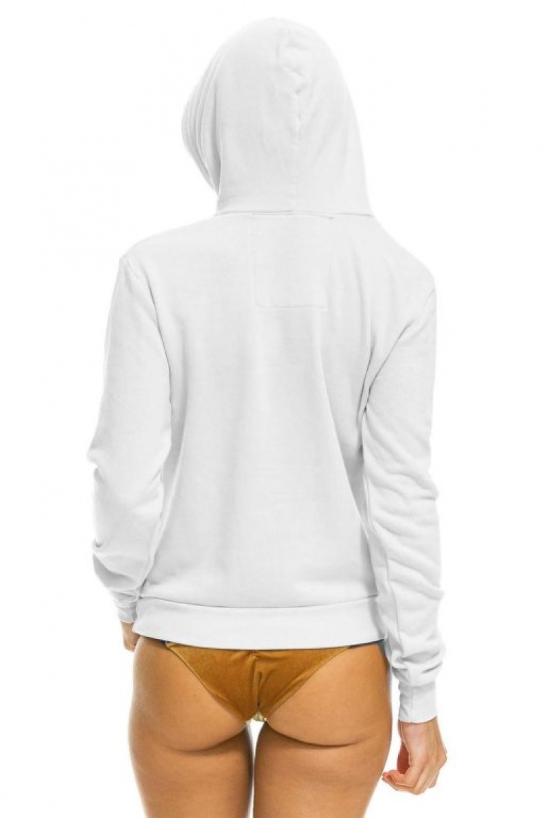 Sudadera con Capucha Aviator Nation Bolt Lightweight Pullover Hombre White / Pink Purple | 64ADNRYLI