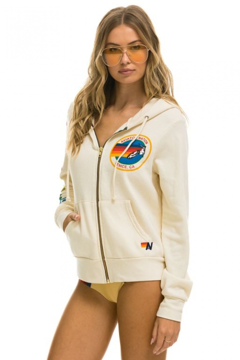 Sudadera con Capucha Aviator Nation Hombre White | 59JSAPVMY