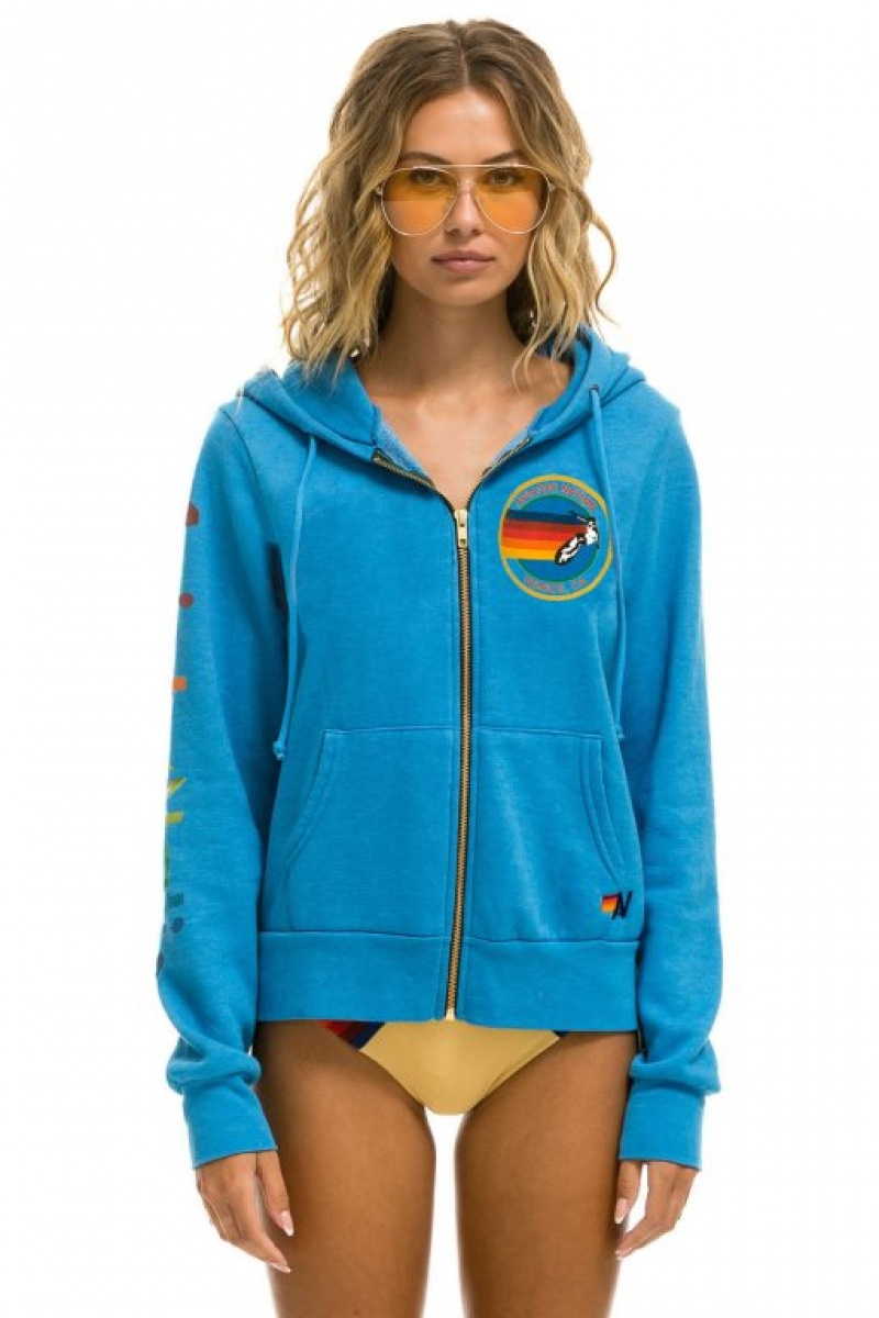 Sudadera con Capucha Aviator Nation Hombre Ocean | 61EIXQYLM