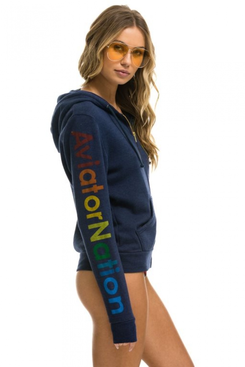 Sudadera con Capucha Aviator Nation Hombre Navy | 61HIBWYLE
