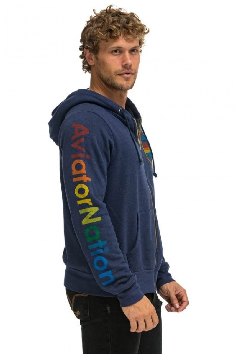 Sudadera con Capucha Aviator Nation Hombre Navy | 61HIBWYLE