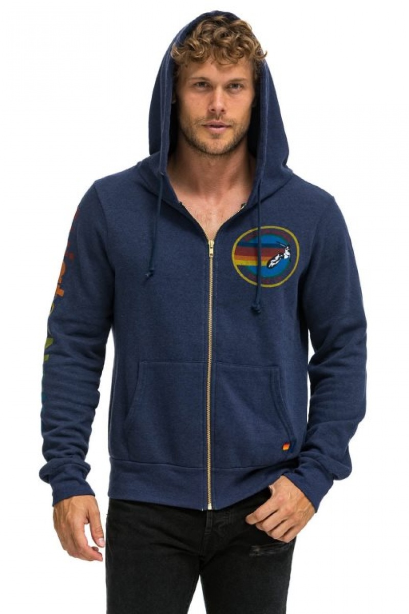 Sudadera con Capucha Aviator Nation Hombre Navy | 61HIBWYLE