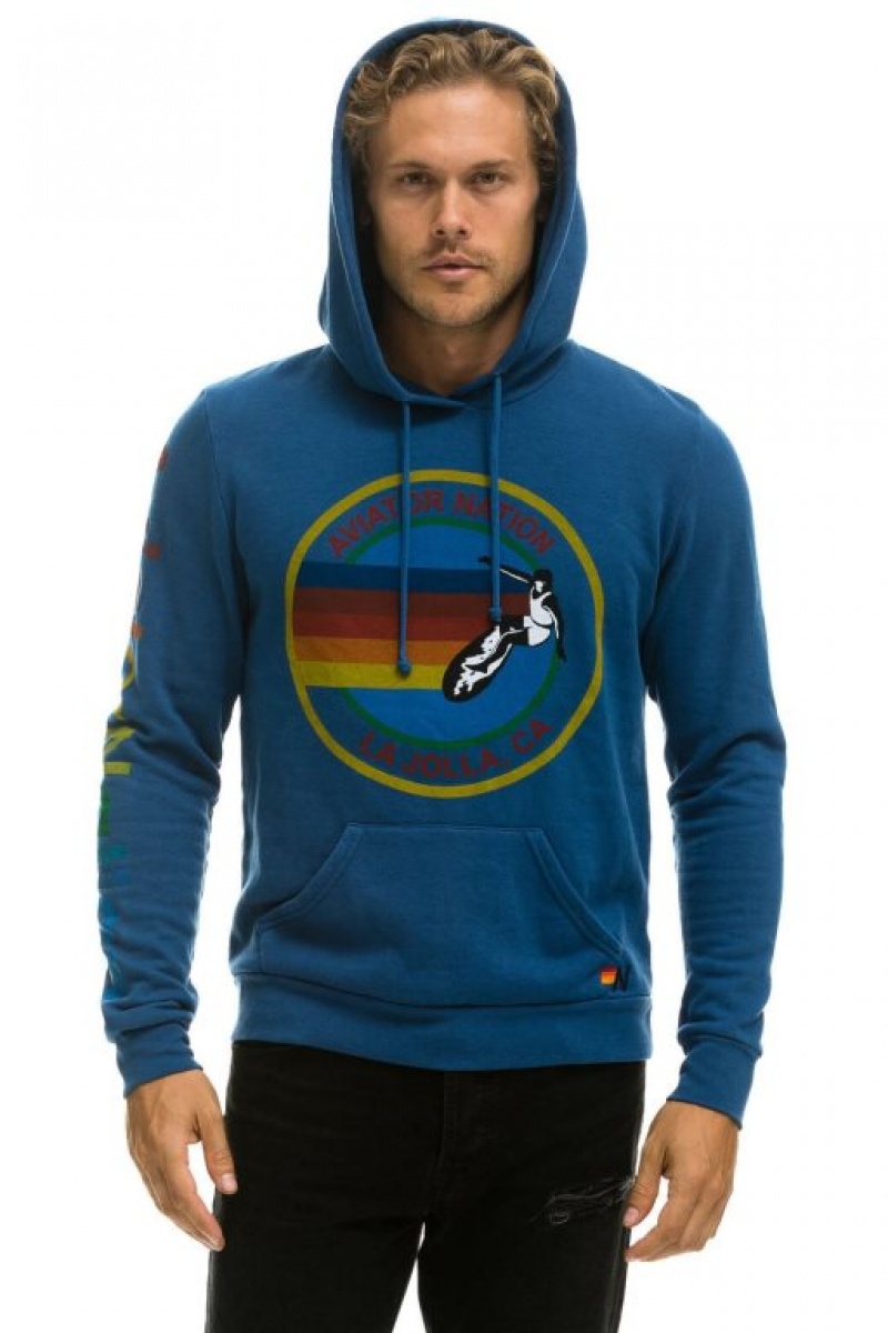 Sudadera con Capucha Aviator Nation La Jolla Pullover Mujer Royal | 07RZJXFAU