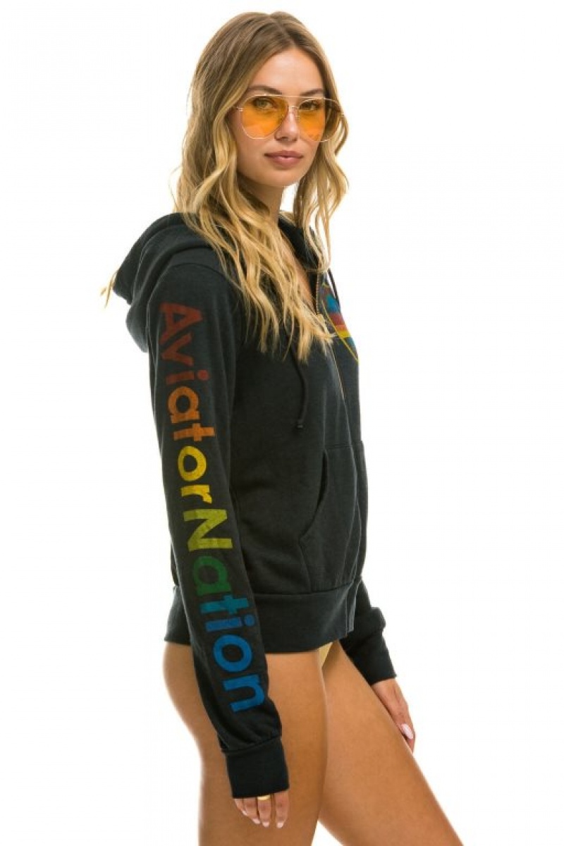 Sudadera con Capucha Aviator Nation Laguna Beach Hombre Grey | 61CIRTOPM